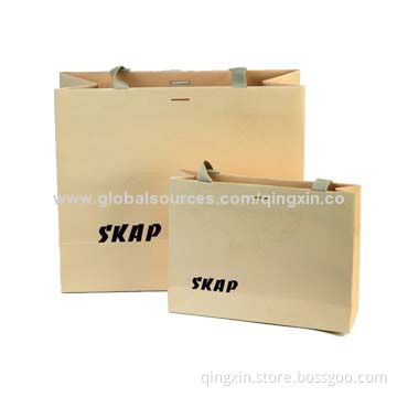 Promotional Eco-friendly Paper Bags, Suitable for Shopping Purpose, Drawstring Handle